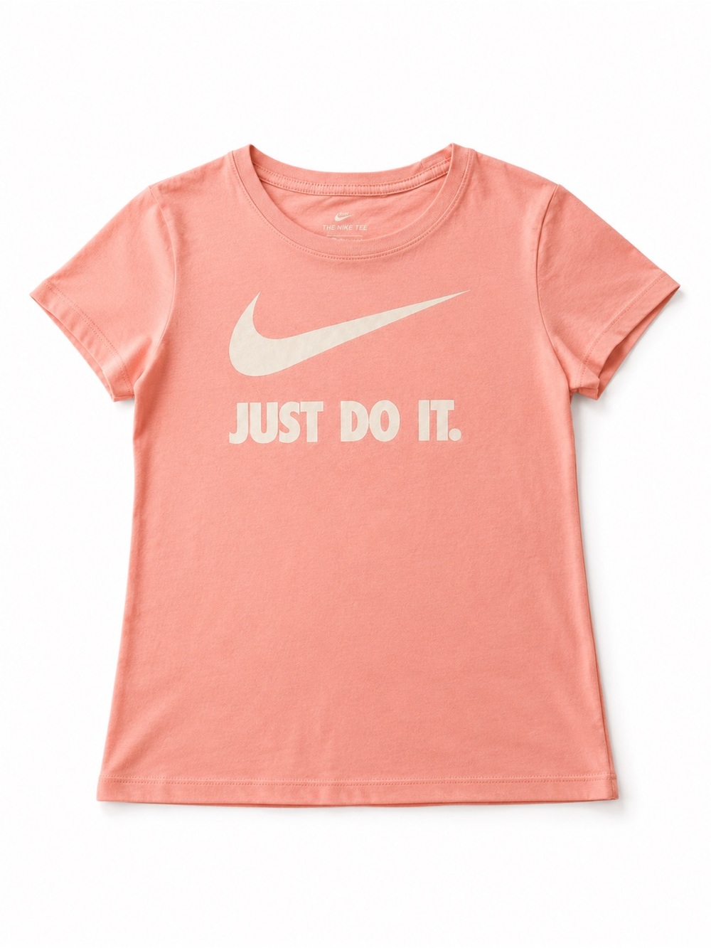 Nike Girls' Coral Tee with White Swoosh